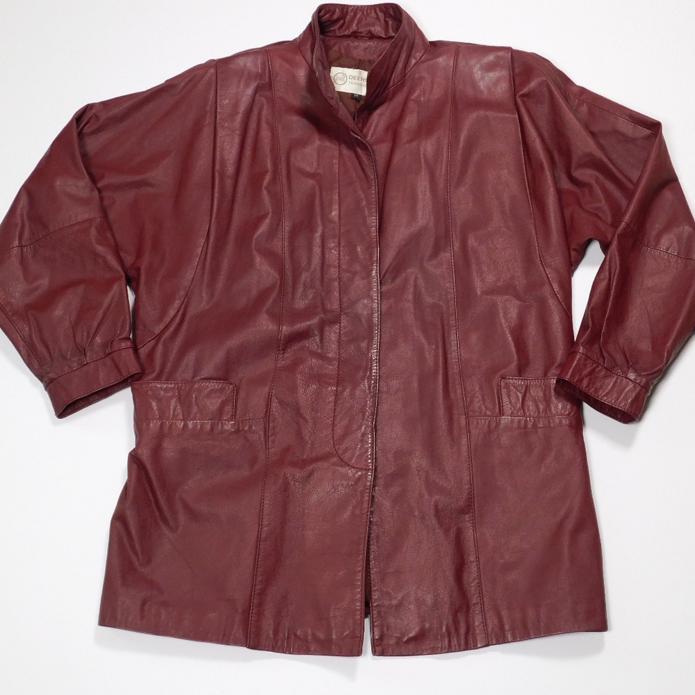 Deerskin Trading Post Vintage Leather Jacket Coat